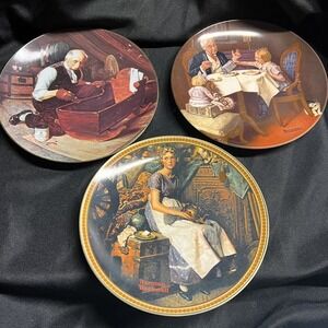 Norman Rockwell‎ 3 Different Collector Plates-see Pictures Of Individual Plates